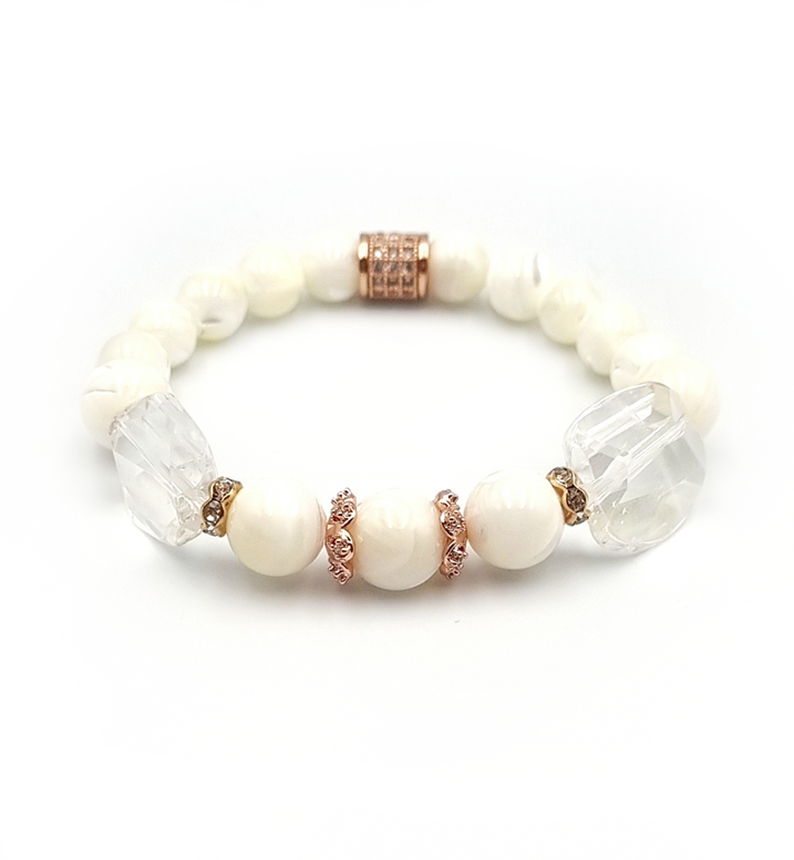 MAGic Armband “Mother of Pearls - roségoled VI”